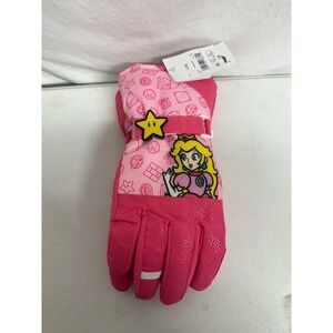 Girls Princess Peach Super Mario  Winter Gloves Thinsulate SKI Gloves Size L/XL